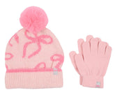 Skechers Bow Print Hat and Glove Set
